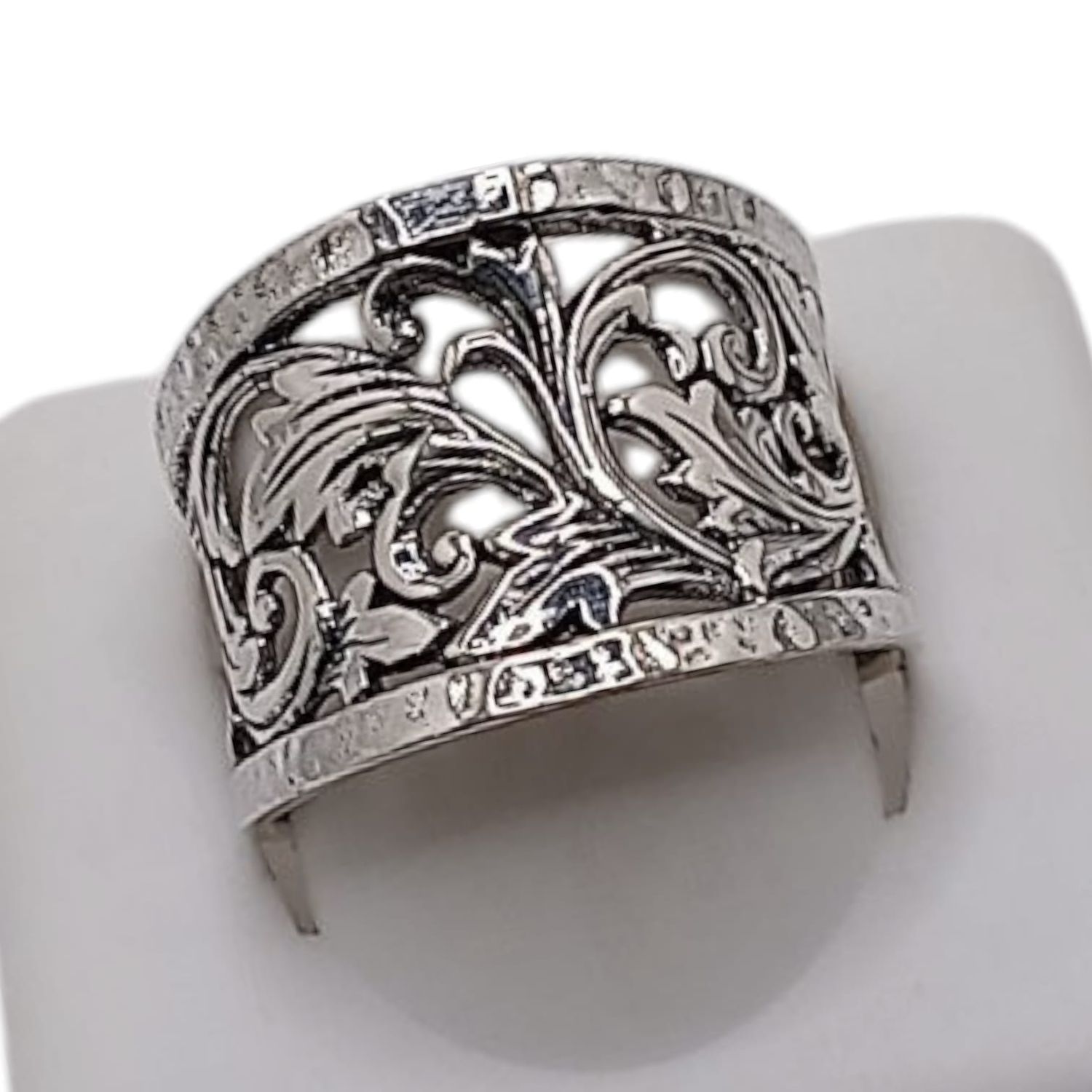 ANILLO OXY HOJAS # 7.5 PLATA .925