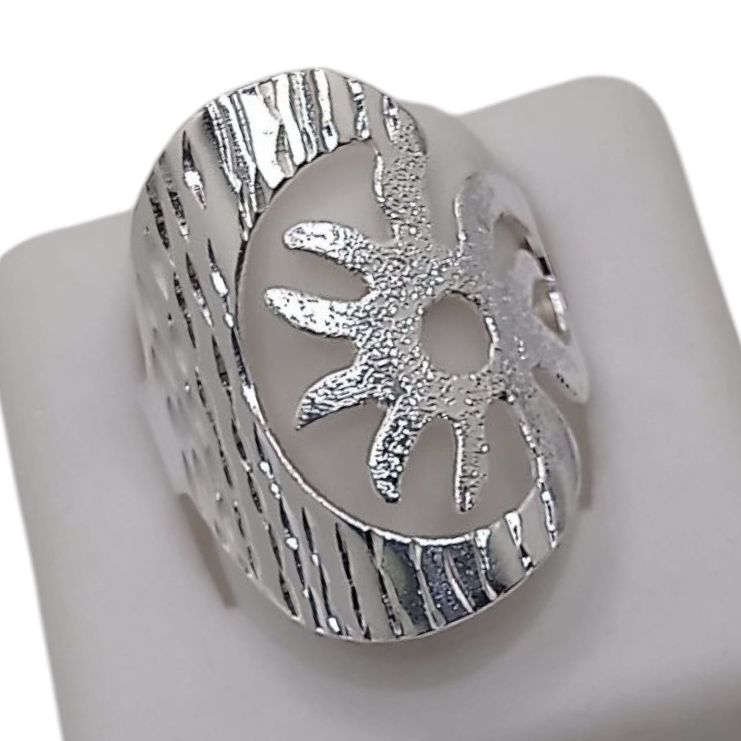 ANILLO CALADO SOL VARIAS MEDIDAS PLATA .925