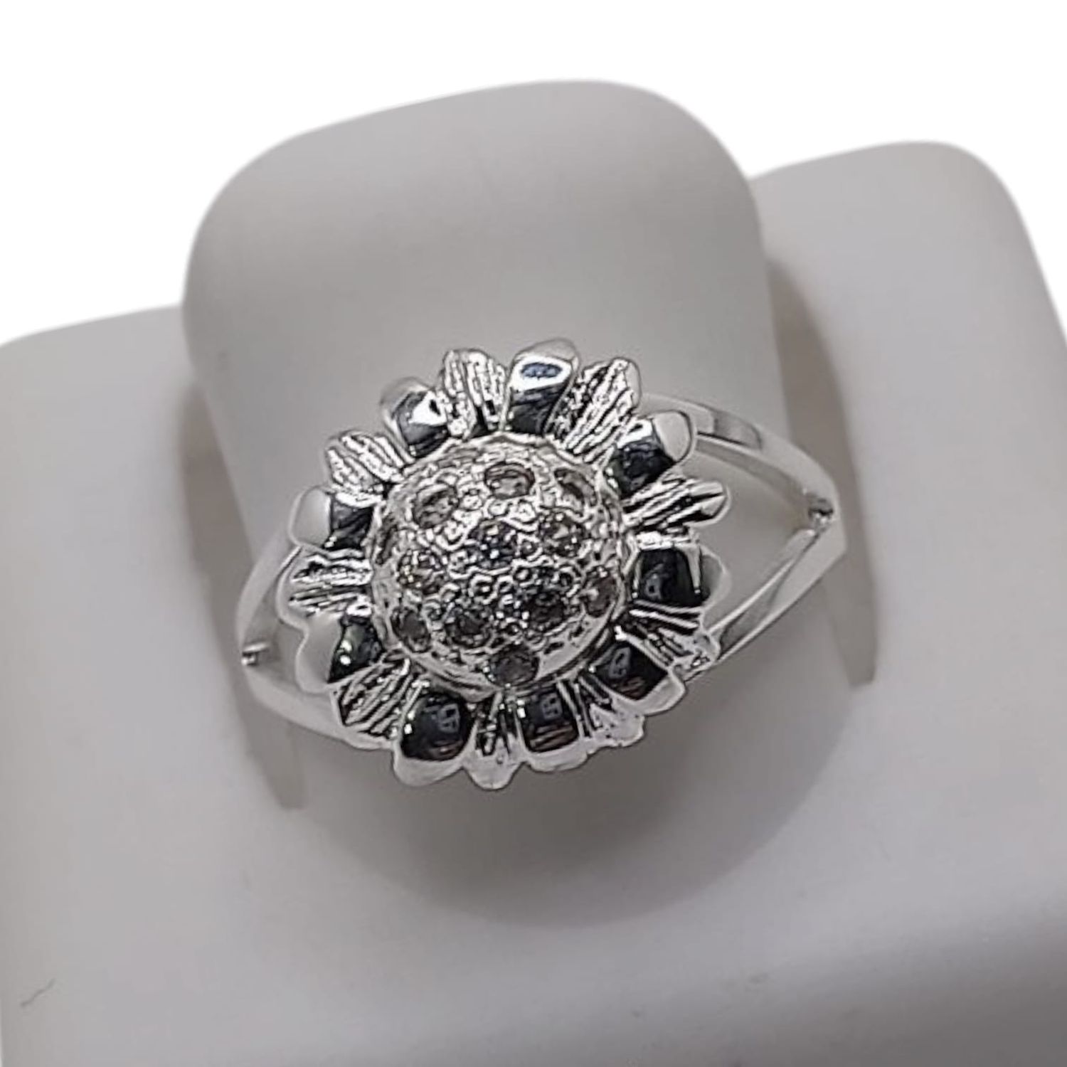 ANILLO GIRASOL VARIAS MEDIDAS PLATA .925