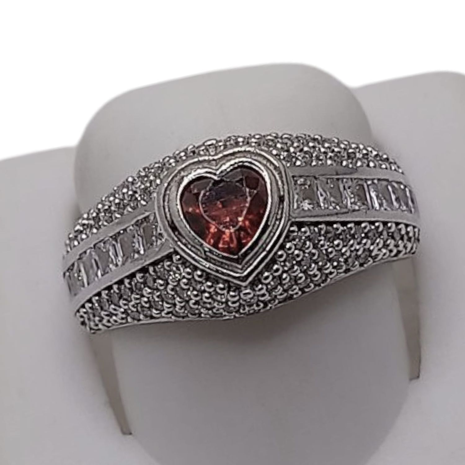 ANILLO FANCY CORAZON CON CZ VARIAS MEDIDAS PLATA .925