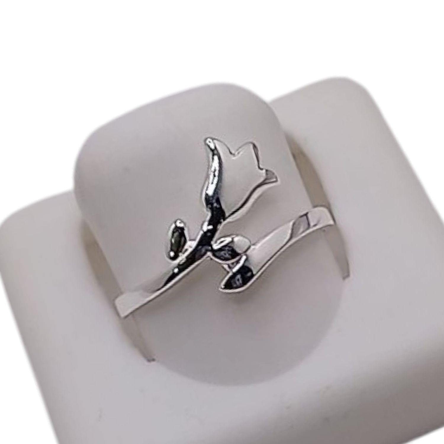ANILLO TULIPAN, VARIAS MEDIDAS, PLATA .925