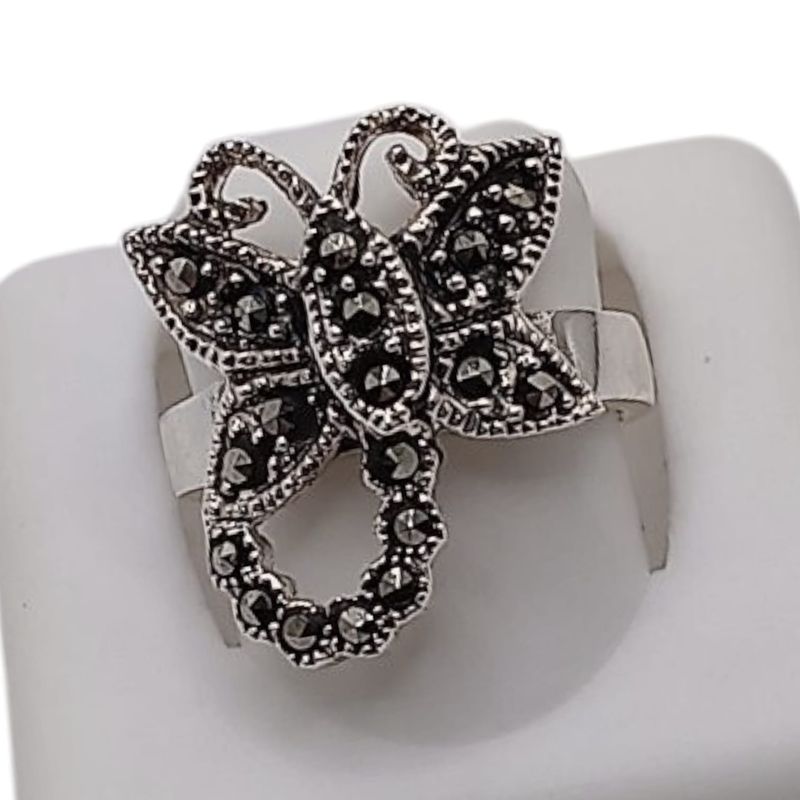ANILLO MARQUESITA LIBELULA , VARIAS  MEDIDAS, PLATA .925