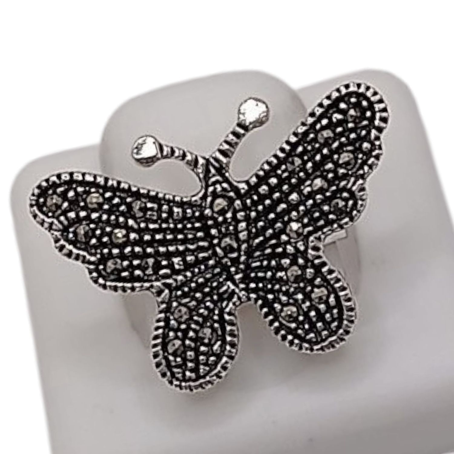 ANILLO MARQUESITA MARIPOSA # 5.5, PLATA .925