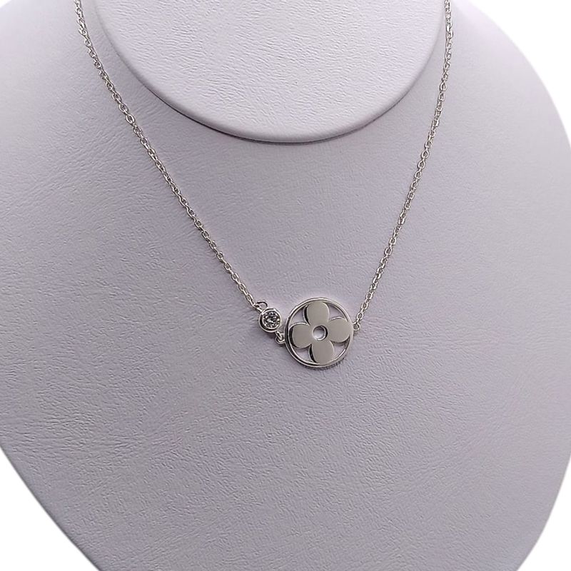 GARGANTILLA 17&quot; TREBOL   PLATA .925
