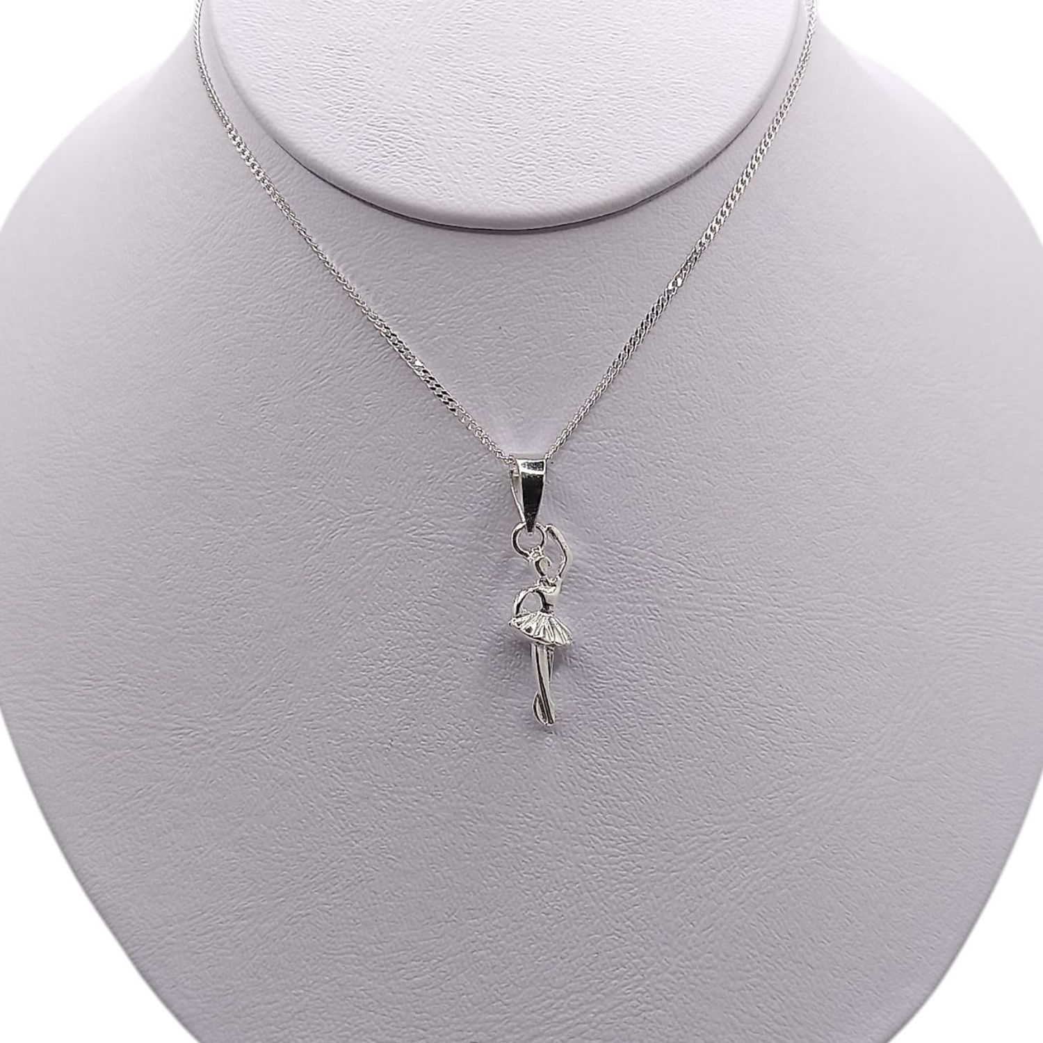 GARGANTILLA  18&quot; BAILARINA , PLATA .925