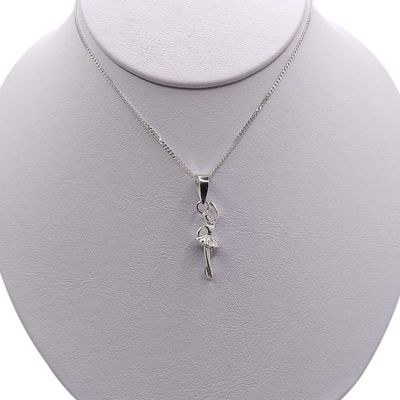 GARGANTILLA  18" BAILARINA , PLATA .925
