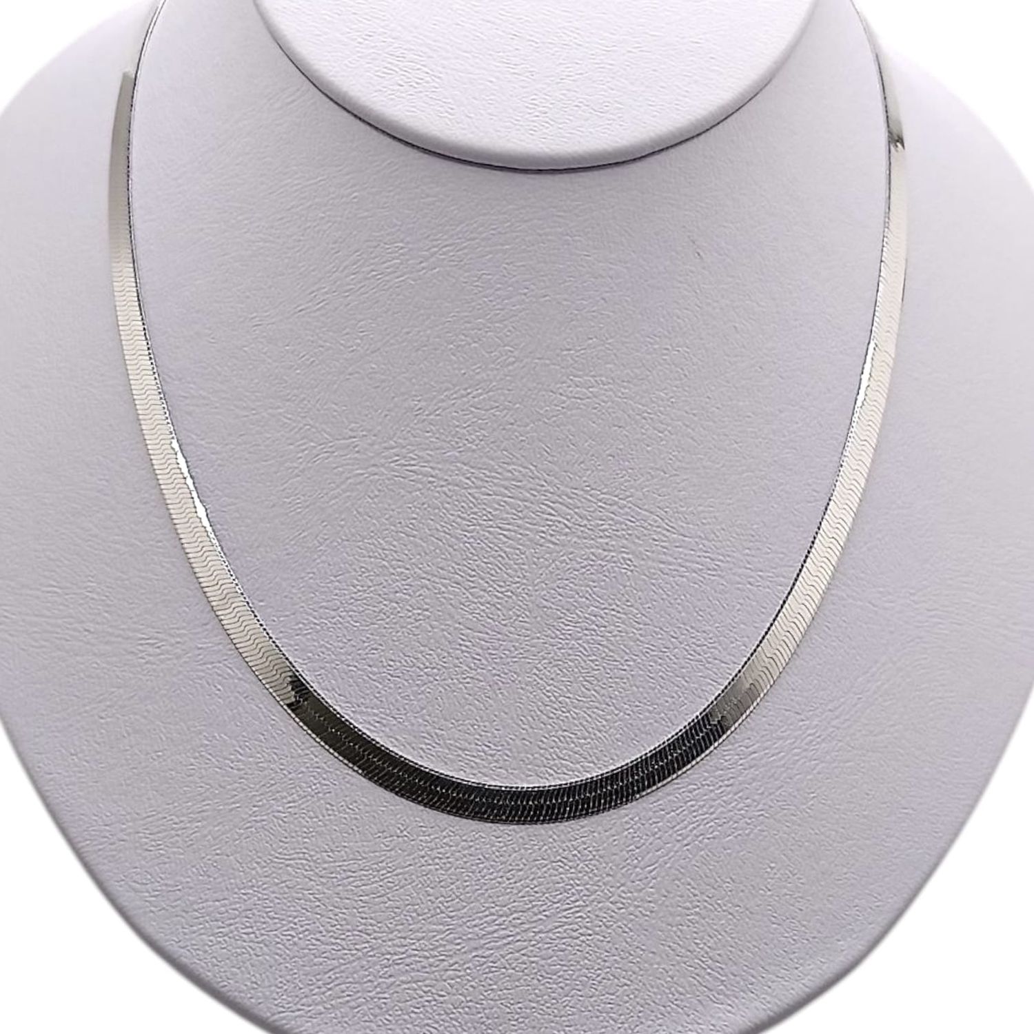 GARGANTILLA PLANCHADA  16&quot;  6 MM PLATA .925