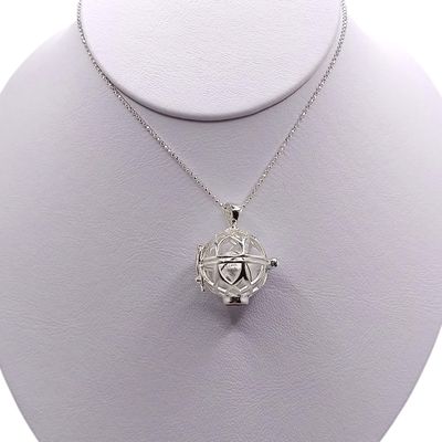 GARGANTILLA 18" CON LLAMA  ANGELES PLATA .925