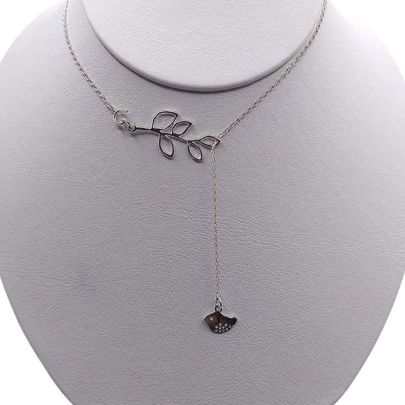 COLLAR CORBATERO PAJARITO 18&quot;  PLATA .925