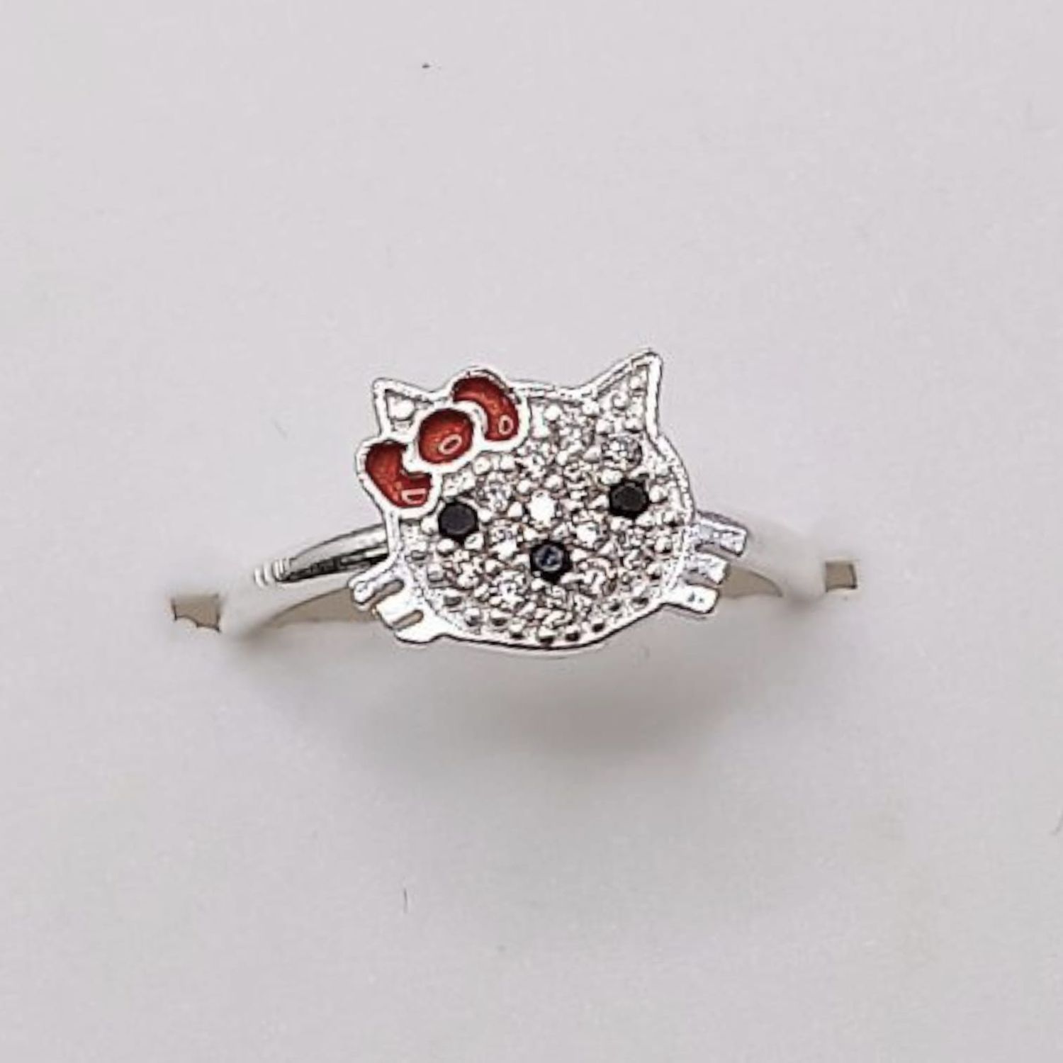 ANILLO GATITA PARA NIÑAS, PLATA .925