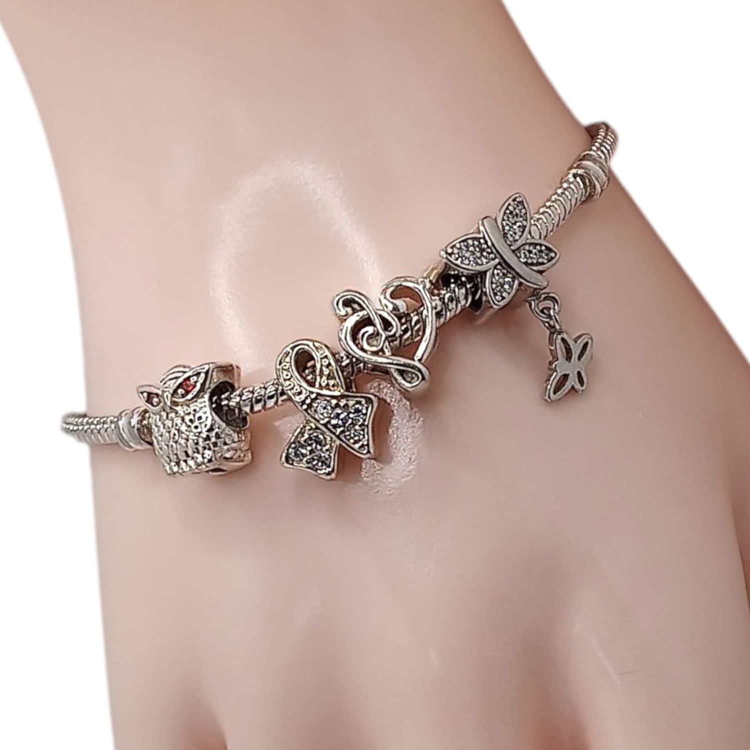 PULSERA CON DIJES 7&quot;, PLATA .925