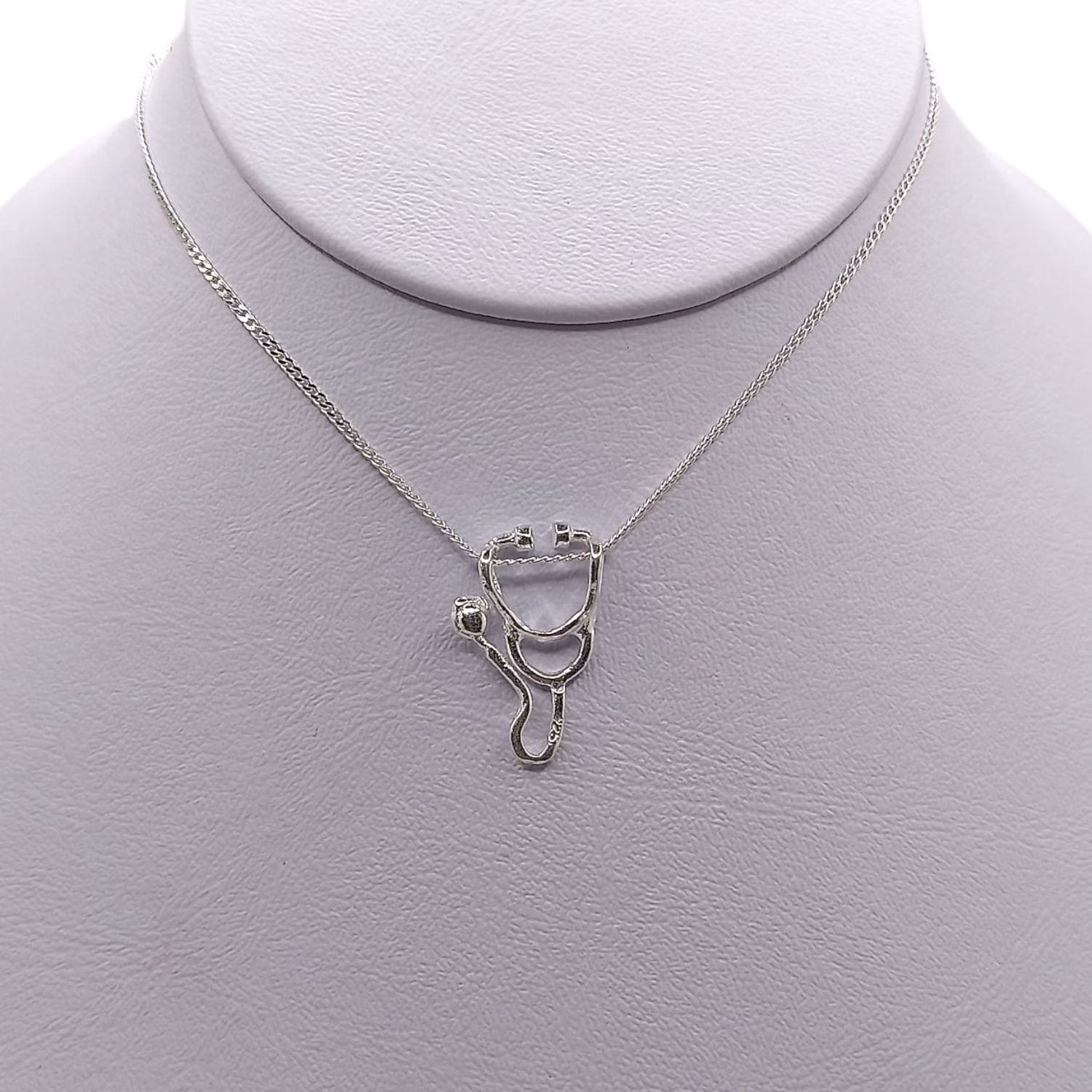 GARGANTILLA 18&quot; ESTETOSCOPIO PLATA .925