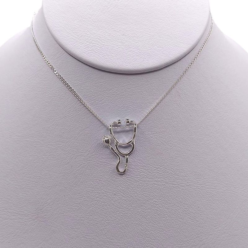 GARGANTILLA 18&quot; ESTETOSCOPIO PLATA .925