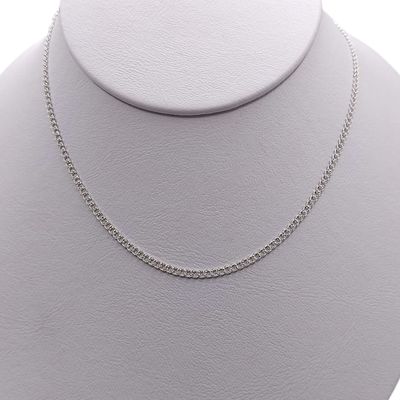 Cadena Cubana diamantada 2.5mm 18" de largo PLATA .925