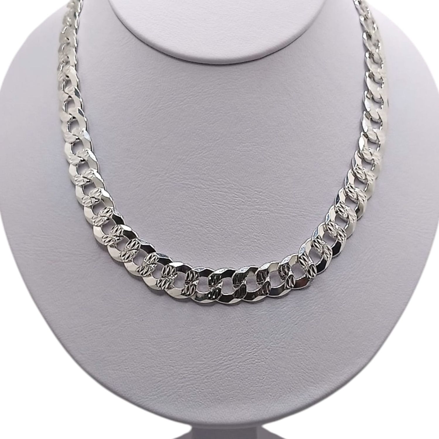 CADENA CUBANA  11 MM 26&quot;, PLATA .925