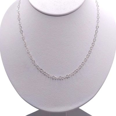 Cadena de círculos. largo 16" PLATA .925