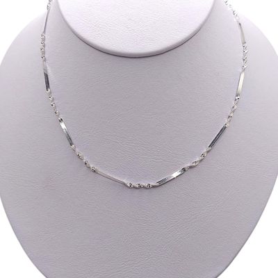 Cadena singapur de 2mm. de ancho. 16&quot; de largo PLATA .925