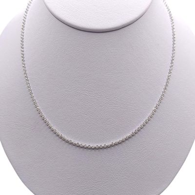 CADENA BOLITA SUPER DIMANTADA 2.5mm PLATA .925