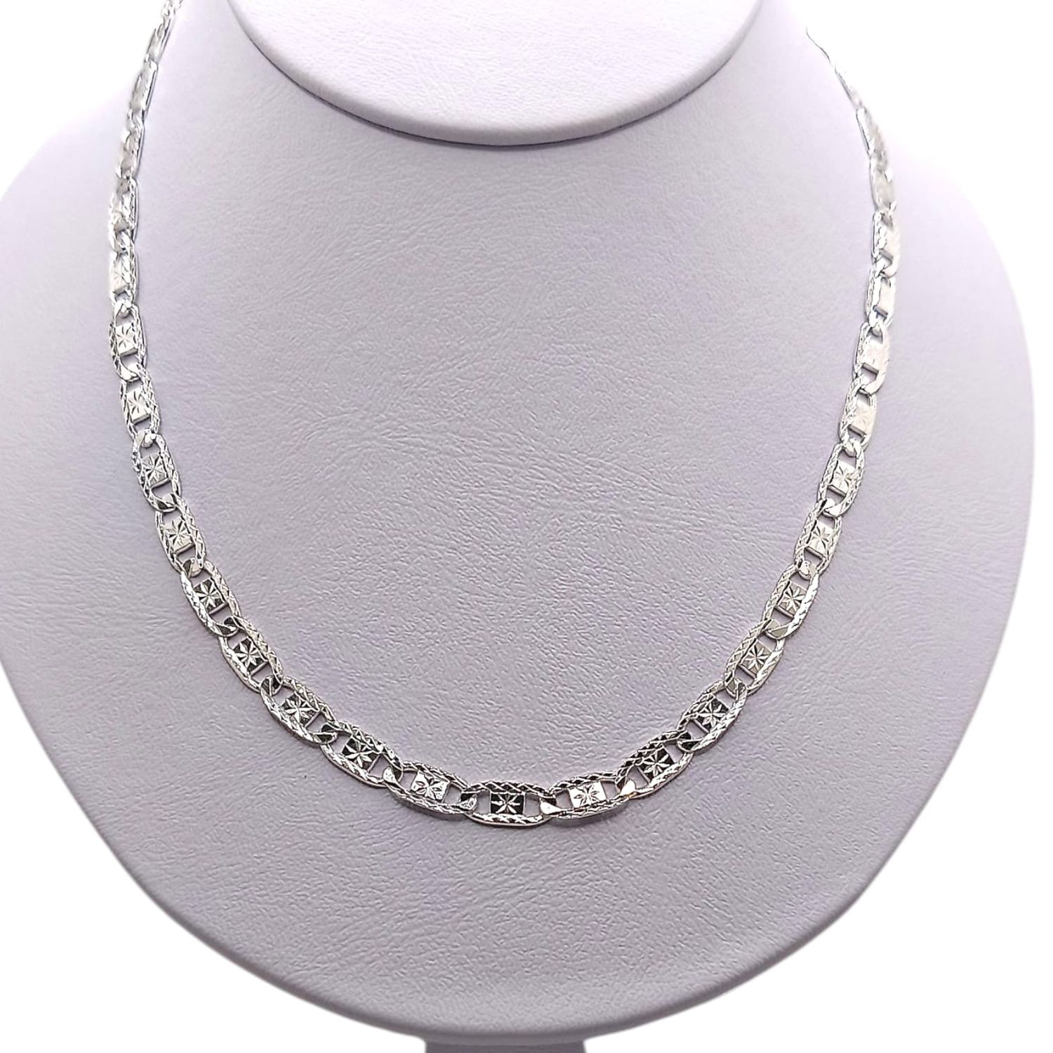 CADENA VAL DIAMANTADA ESTRELLA 5MM 22&quot; PLATA .925