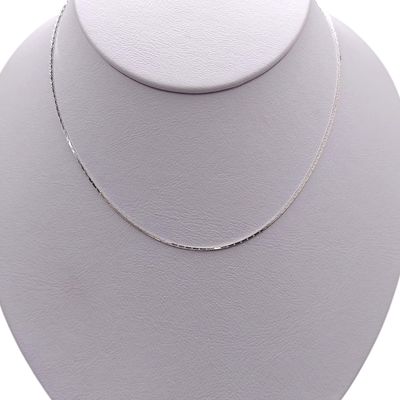 Cadena cola de rata super brillosa largo 22&quot;. PLATA .925