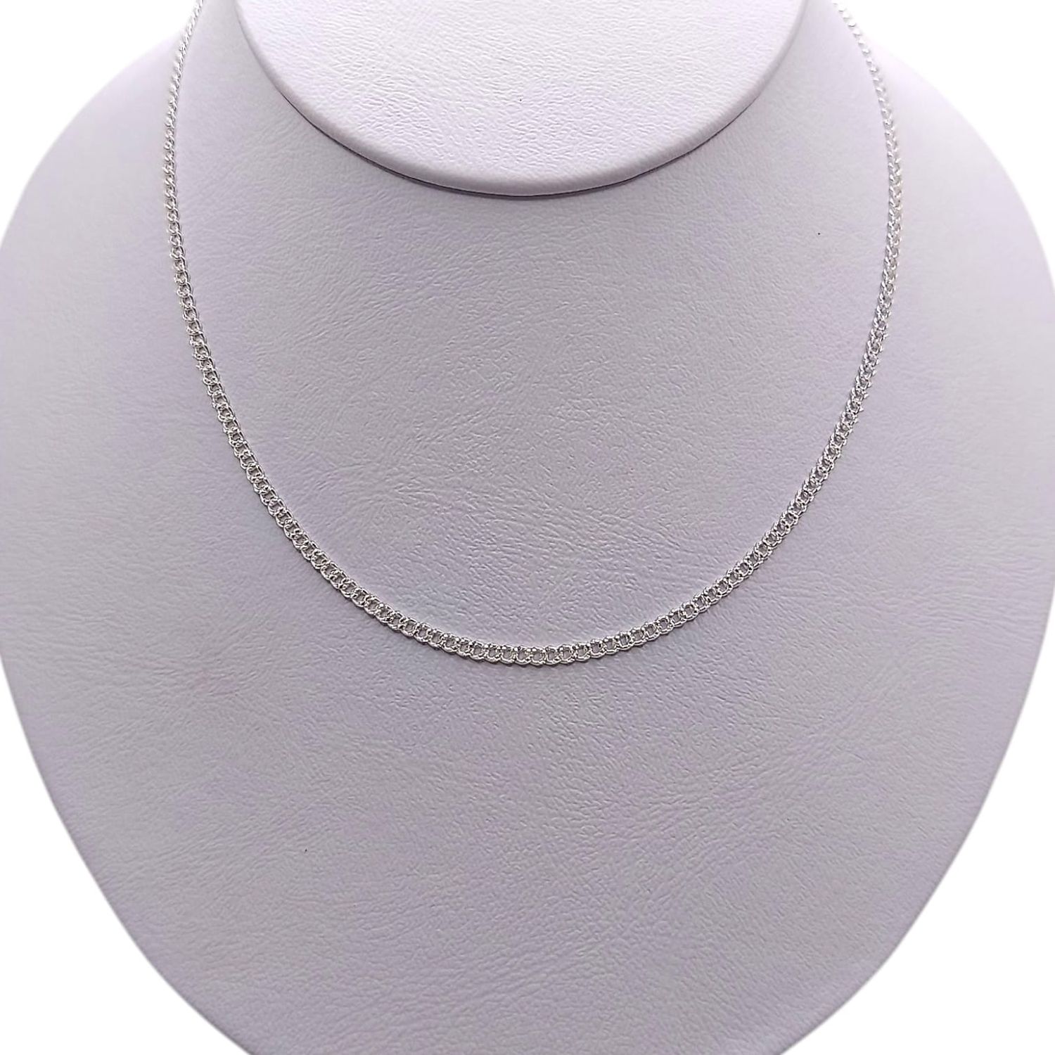 Cadena diamantada cubana 18&quot;  2.5mm PLATA .925