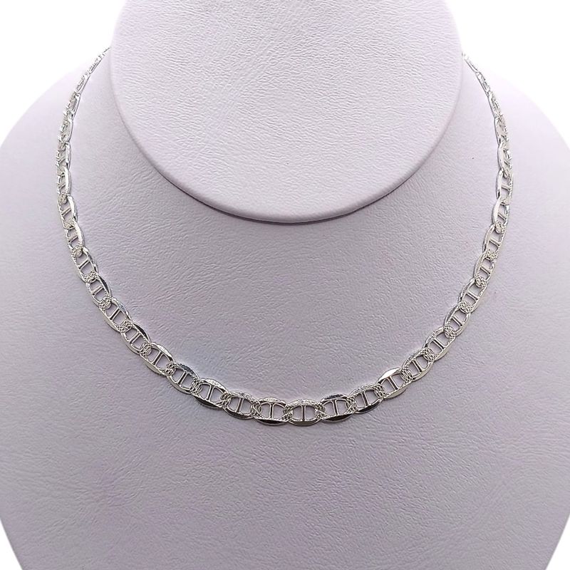 Cadena Val. diamantada largo 18", ancho 6mm PLATA .925