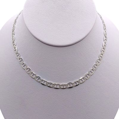 Cadena Val. diamantada largo 18", ancho 6mm PLATA .925