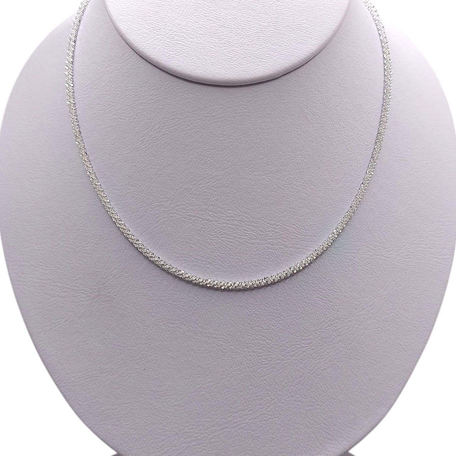 CADENA SOGA SUPER DIAMANTADA  2.5 MM 20&quot; PLATA .925