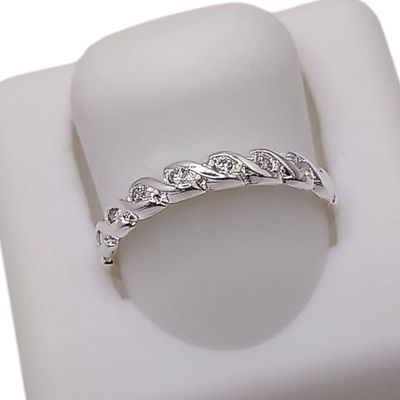 ARGOLLA CADENA CON CZ VARIAS MEDIDAS PLATA .925