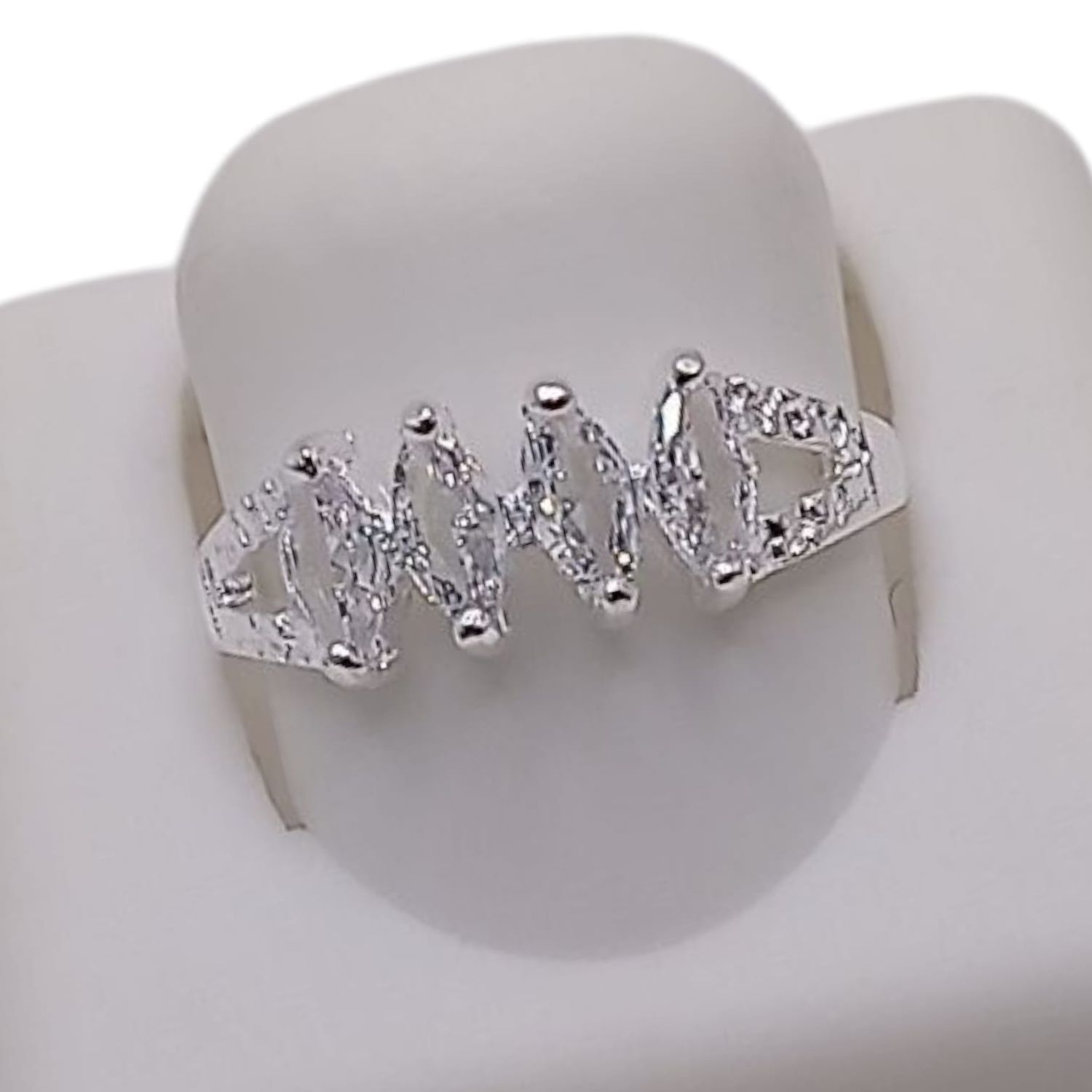 ANILLO CHURUMBELA CZ BCA VARIAS MEDIDAS  PLATA .925