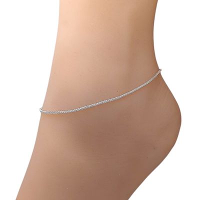 TOBILLERA CADENA 10"  PLATA .925