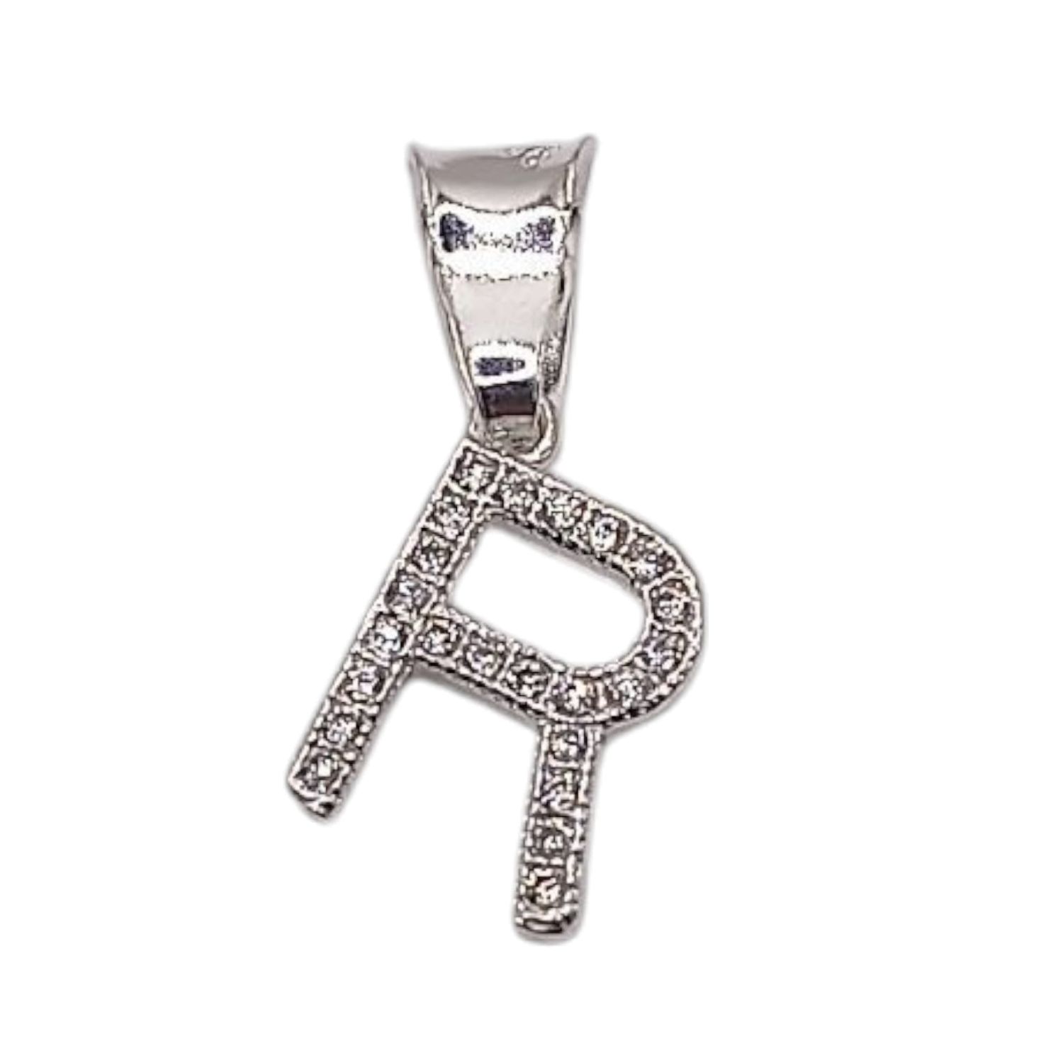 DIJE LETRA R 1 CM PLATA .925
