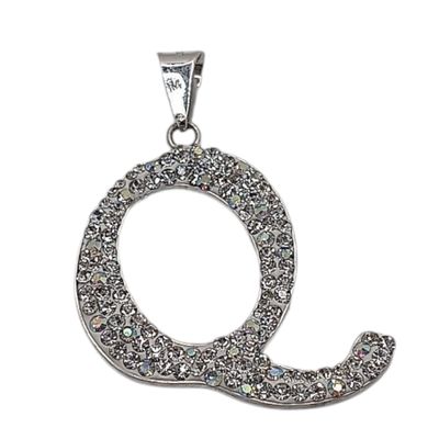 Dije artesanal letra Q. 3.5 cm. de largo. PLATA .925