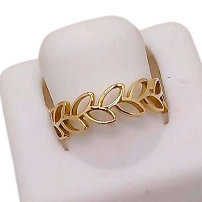 ANILLO HOJITAS # 6.5 ORO 14K