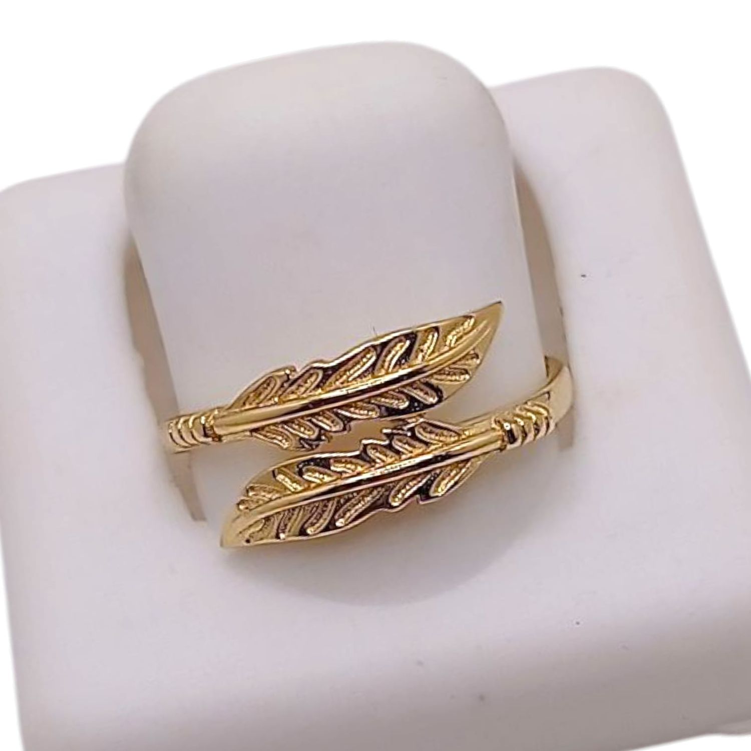 ANILLO HOJAS # 7 ORO 14K