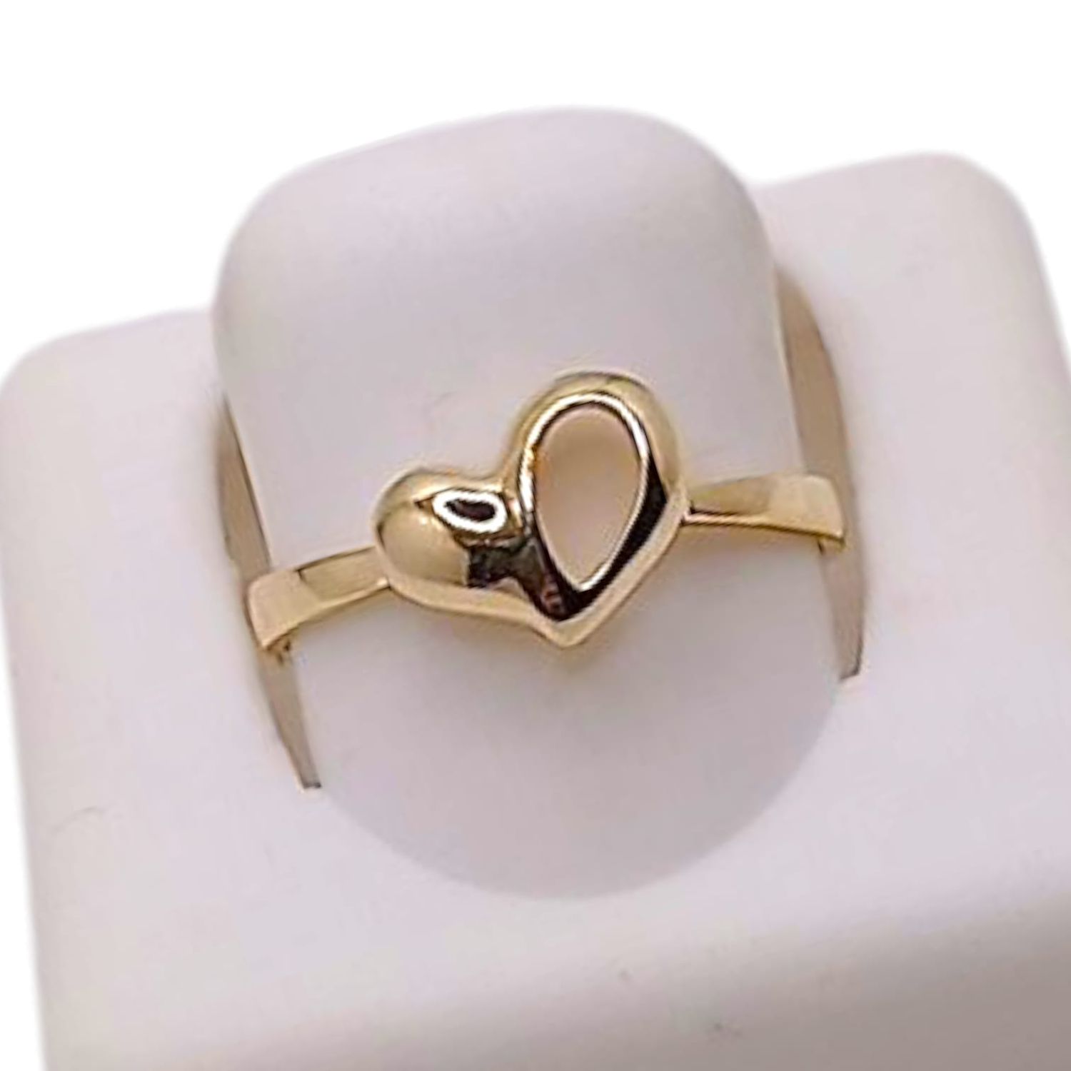 ANILLO CORAZON # 6.5  ORO 14K