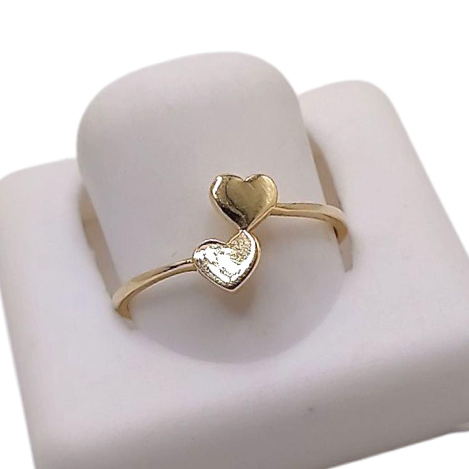ANILLO CORAZONES # 7, ORO 14K