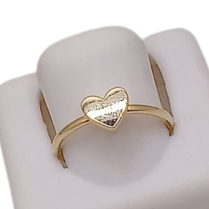 ANILLO CORAZON # 6.5, ORO 14K