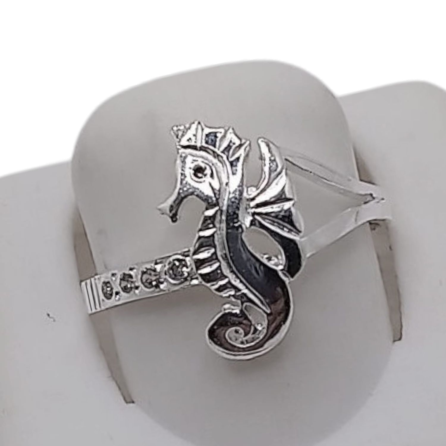 ANILLO CABALLITO MAR, VARIAS MEDIDAS, PLATA .925