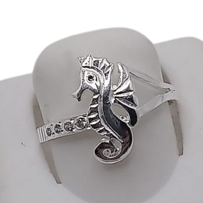 ANILLO CABALLITO MAR, VARIAS MEDIDAS, PLATA .925