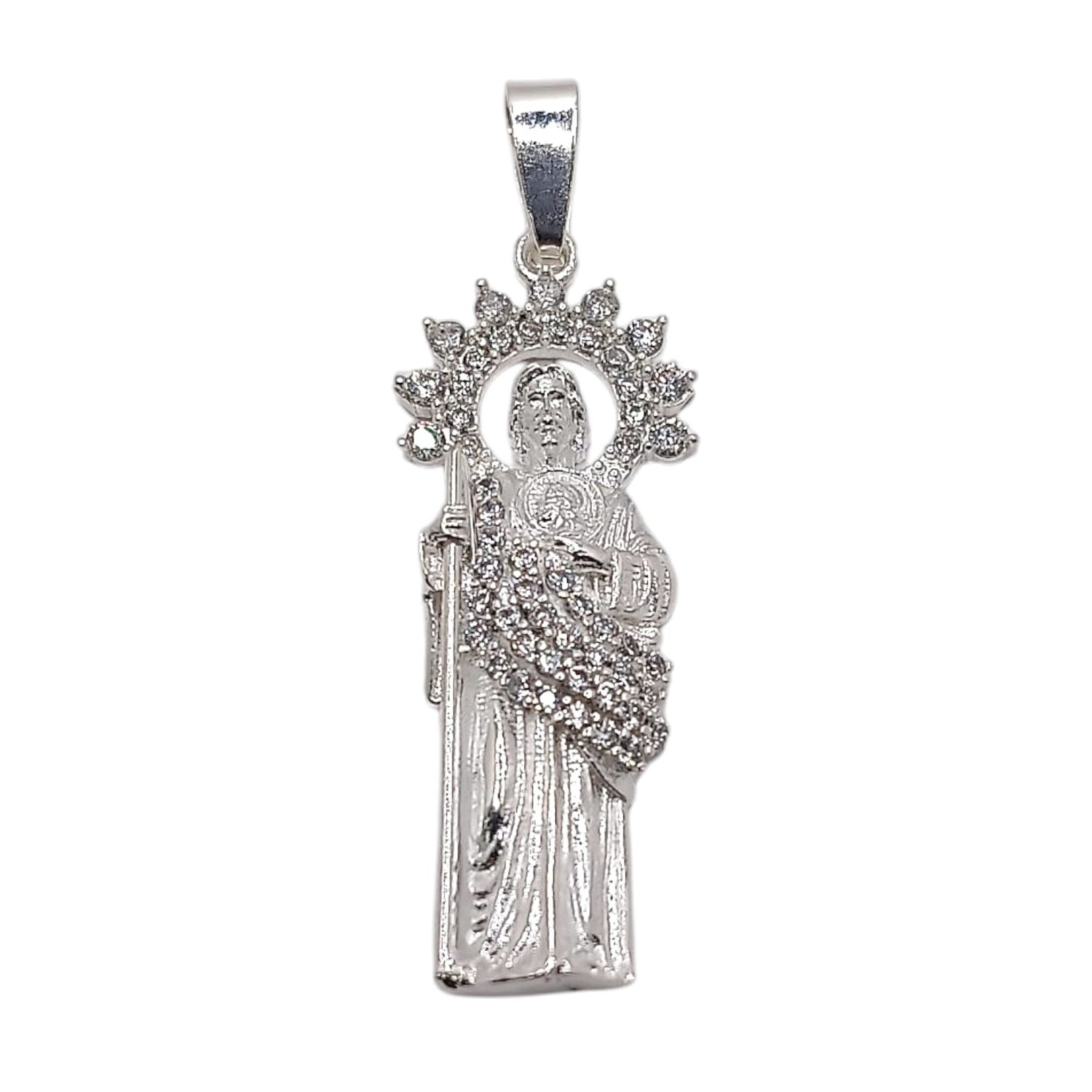 DIJE SA JUDAS T 4 CM, CON CZ, PLATA .925