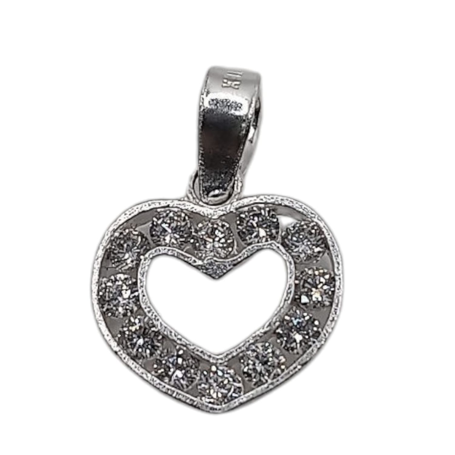 DIJE CORAZON 1 CM, PLATA .925