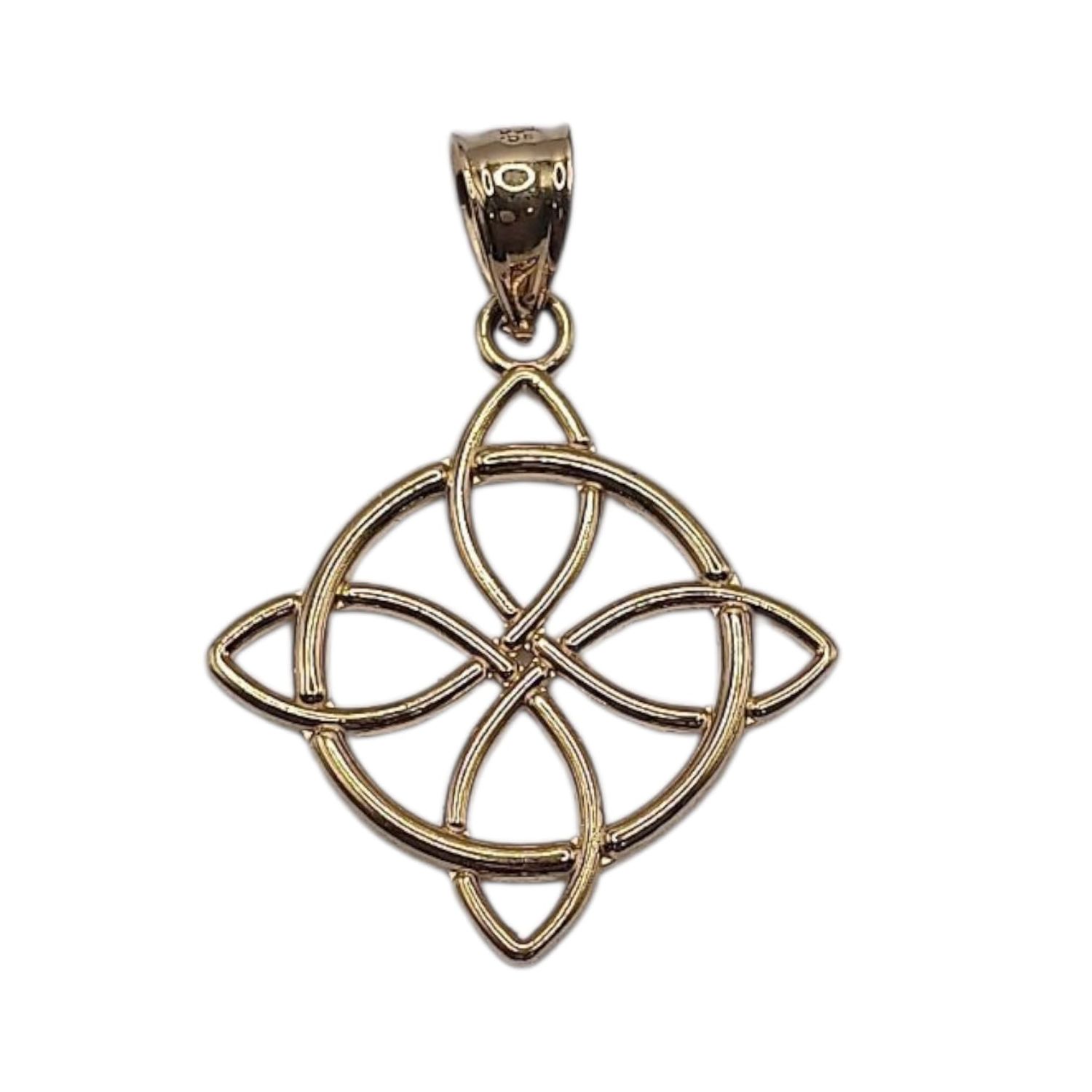 DIJE NUDO DE BRUJA LISO 2.8 CM, ORO 10 K