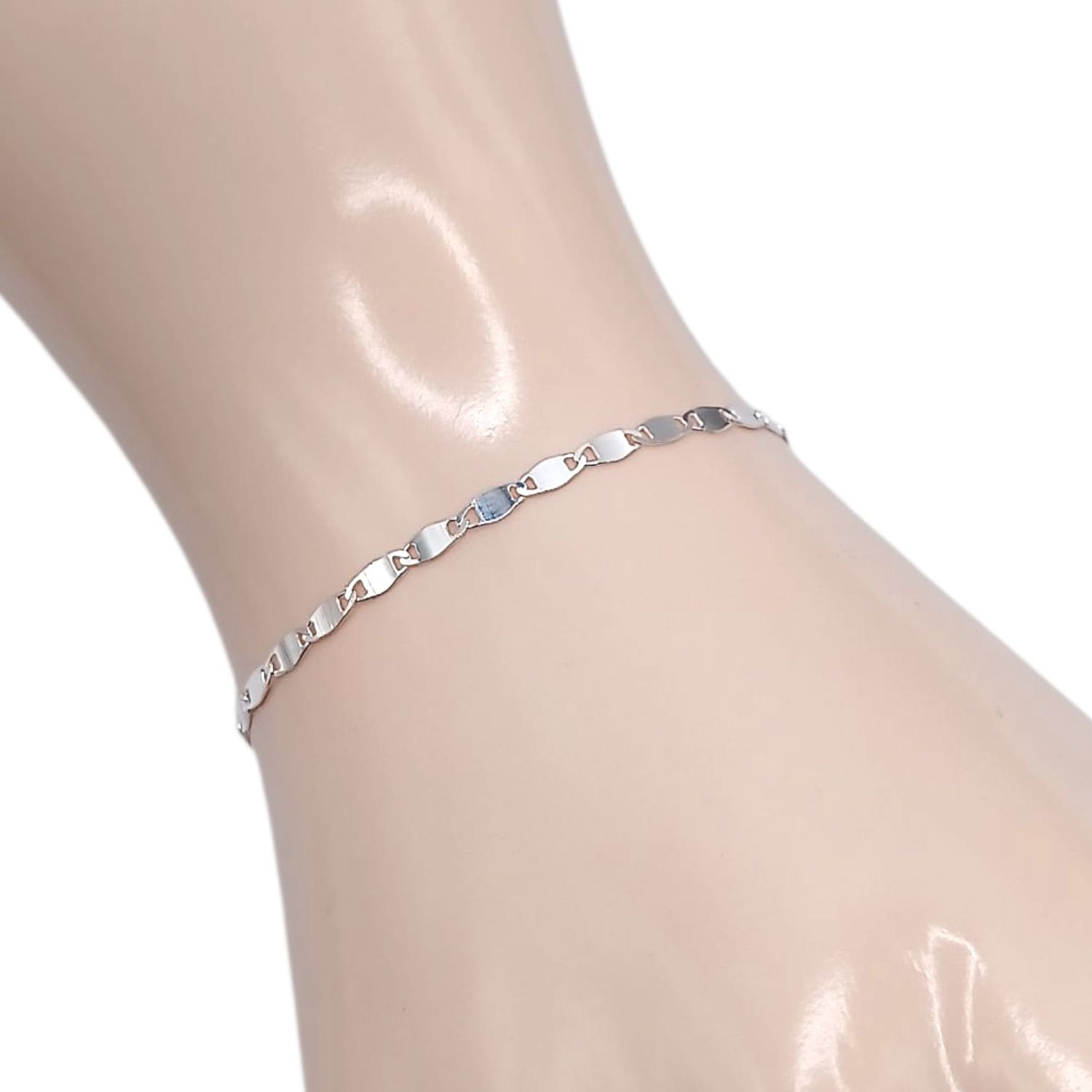 PULSERA ESPEJO 7&quot;,  3 MM, PLATA .925