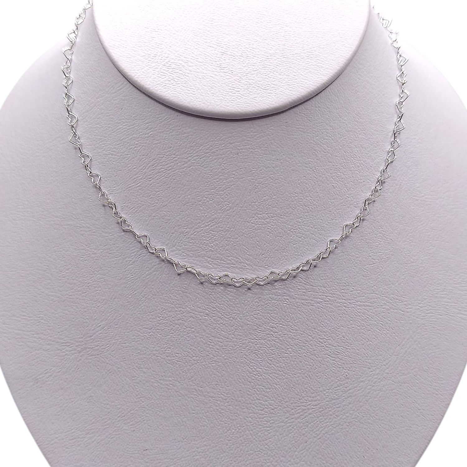 CADENA CORAZONES PLATA .925