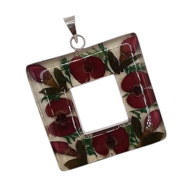 DIJE CUADRO NATURALEZA MUERTA 3.5 CM, UNICA PIEZA EN OFERTA, PLATA .925