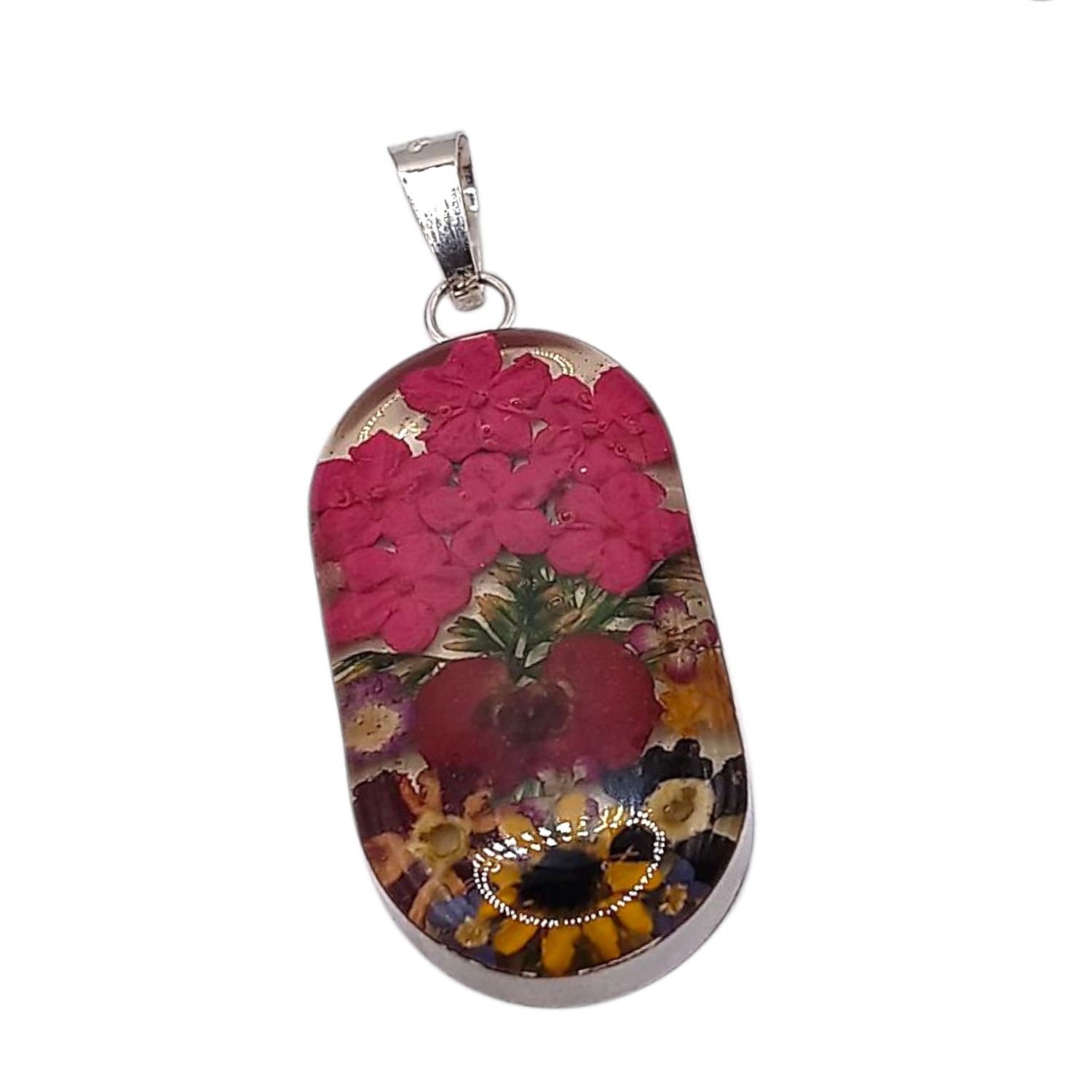 DIJE OVALADO NATURALEZA MUERTA 4 CM, OFERTA UNICA PIEZA, PLATA .925