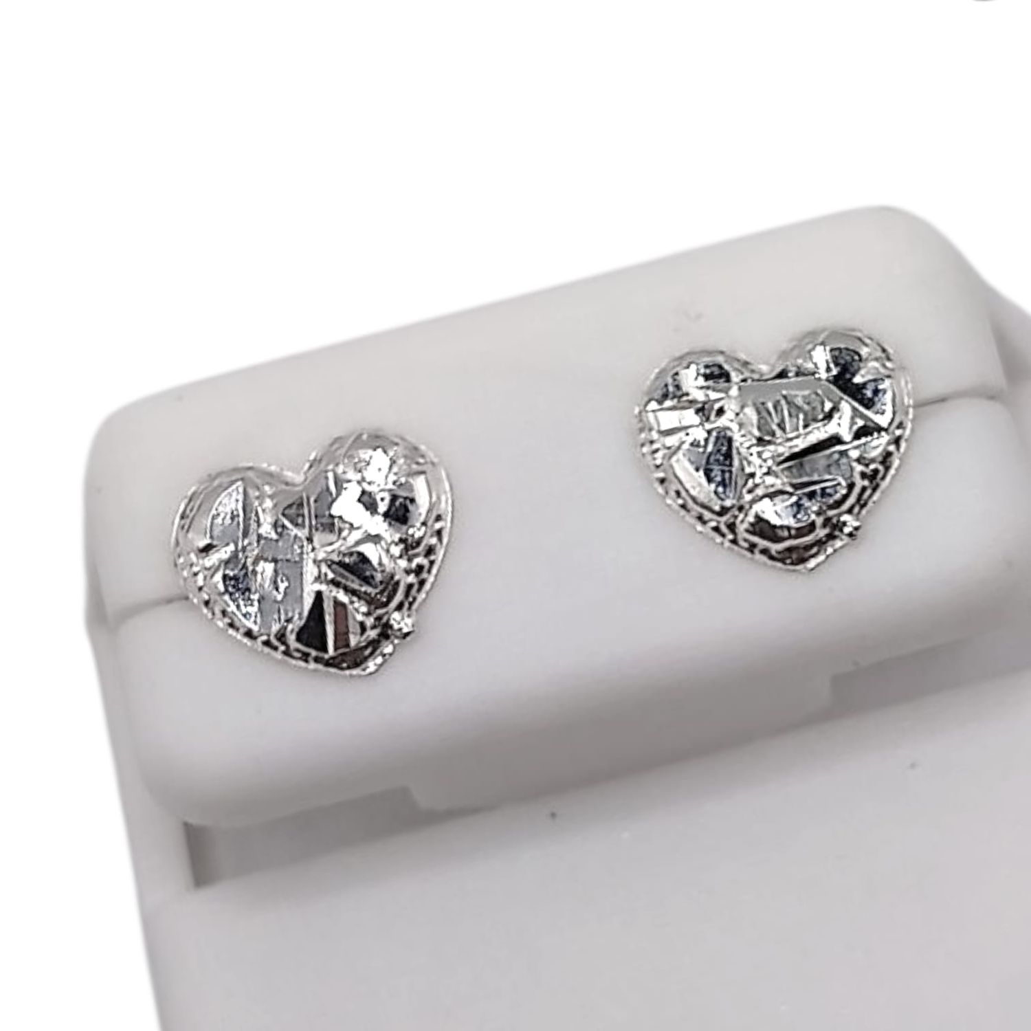 ARETE CORAZON BARROCO 0.8 CM, BROCHE MARIPOSA, PLATA .925