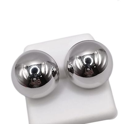 BROQUEL MEDIA BOLA 2 CM, BROCHE MARIPOSA, PLATA .925