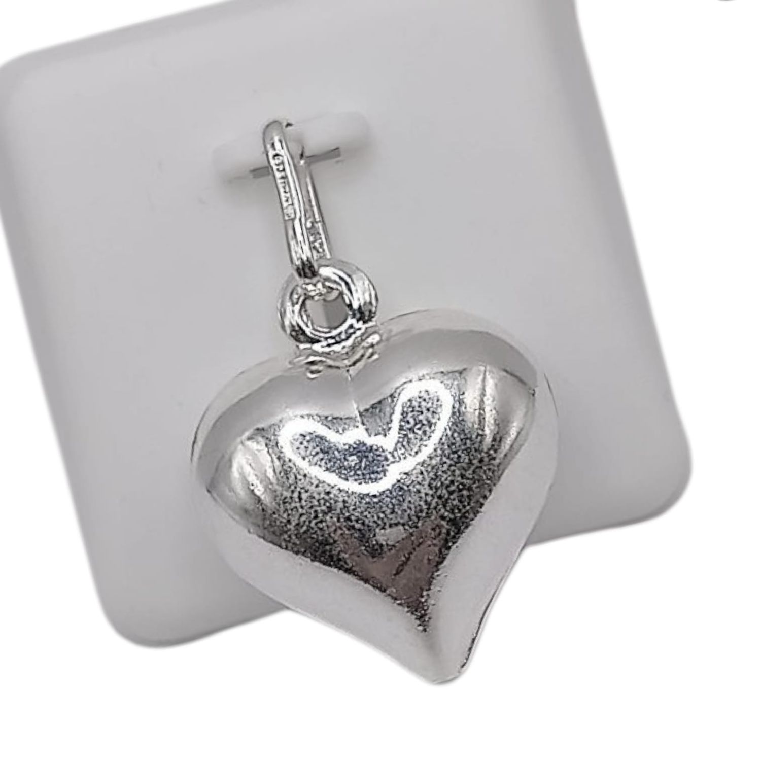 DIJE CORAZON HUECO 2.5 CM, PLATA .925